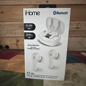 iHome XT-49 Bluetooth Stereo TWS Earbuds with Rechargeable Case NEW